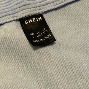 Co-ord set from Shein. It is light blue in colour and size is L